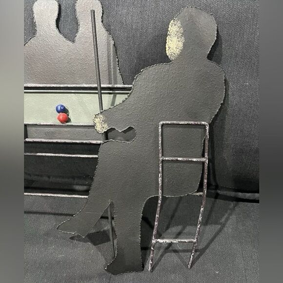 Curtis Jere Metal Sculpture - Billiards ‘The Hustler’, Signed With Cert Of Auth - Picture 7 of 8